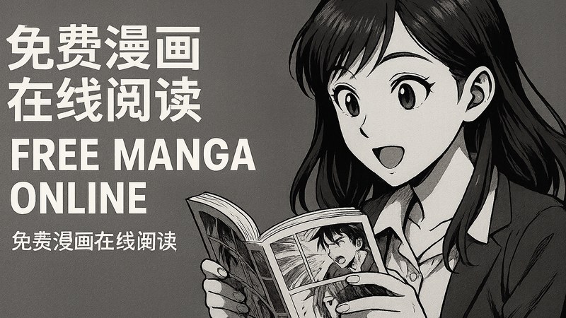 免费漫画在线阅读平台首页展示，多个漫画封面在书架上排列
